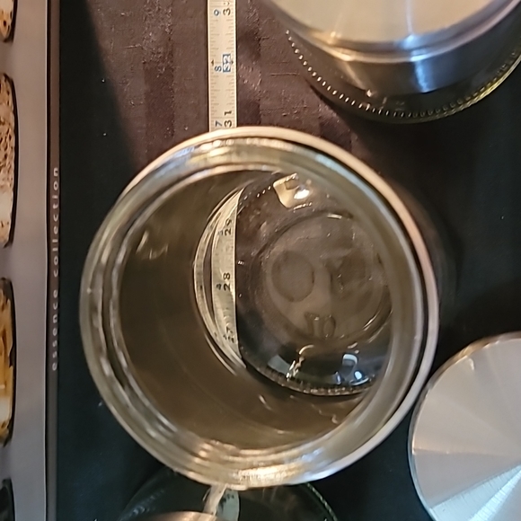 NWT 3 piece glass and stainless steel container set 3 sizes screw tops homebasic - Picture 13 of 13